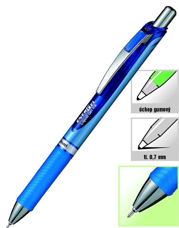 Kuličkové pero PENTEL BLN75 ENERGEL, modré