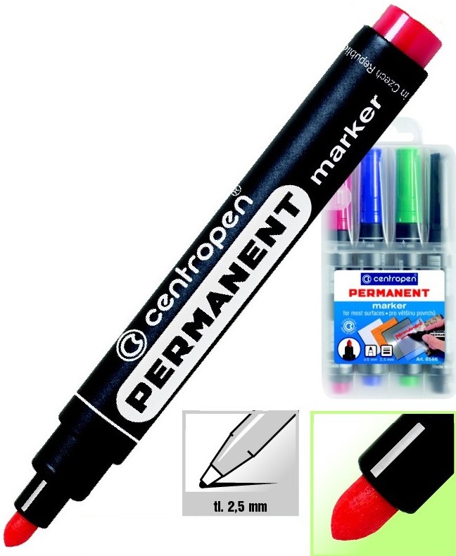 Značkovač CENTROPEN 8566 černý