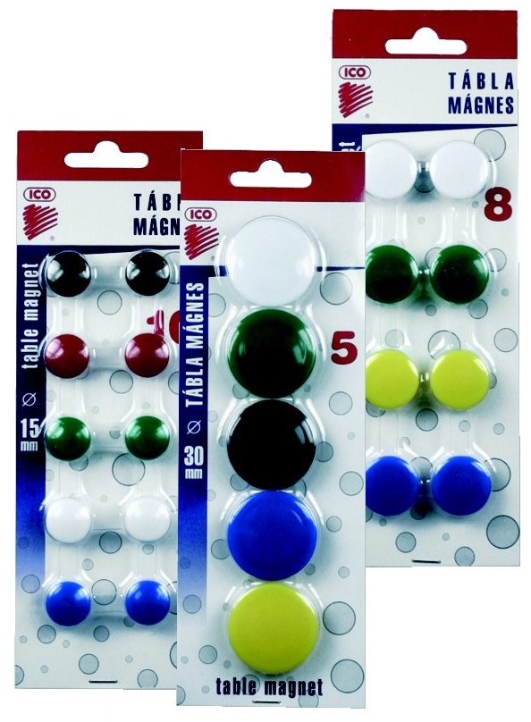 Magnety ICO BAREVNÉ 15mm/10ks