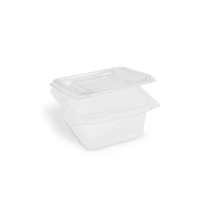 Miska (rPET) s víčkem hranatá průhledná 500ml [50 ks]