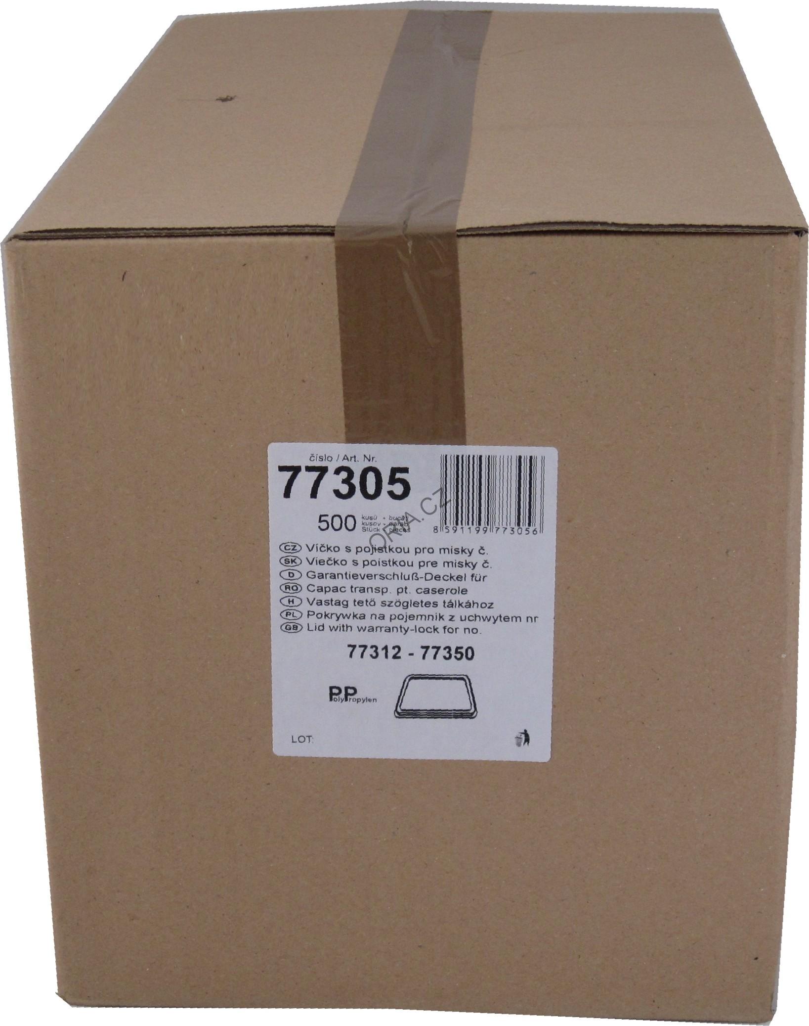 Víčko průhledné pro misky hranaté s pojistkou