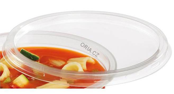 Kulatý box vhodný k zatavení, 0,35 l, 500 ks, černý | CHEFFY