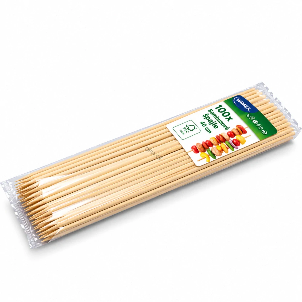 Špejle (bambus FSC 100%) hrocená Ø5mm x 40cm [100 ks] 