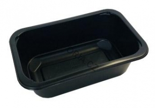 Černý, box, vhodný k zatavení, 178x113x50 mm, 600ml, CHEFFY, Matipack Small Catering