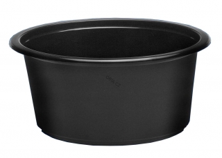 Kulatý box vhodný k zatavení, 0,35 l, 500 ks, černý | CHEFFY